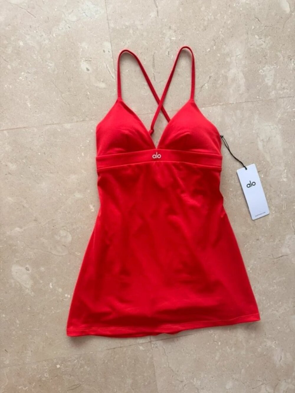 Alo Yoga Airbrush Splendor Dress Red XS